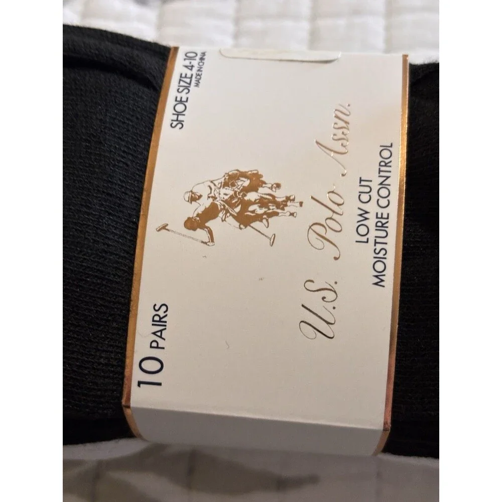 U.S. Polo Assn. Unisex Moisture Control Low Cut Athletic Socks 10 Pack Size 4-10